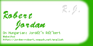 robert jordan business card